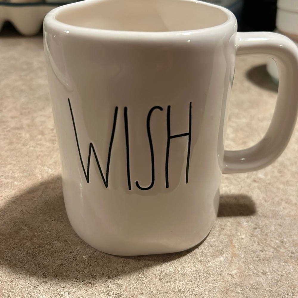 Rae Dunn "WISH" Large Letter Coffee Tea Mug By Magenta